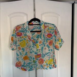 Anthropologie Floral Multicolor Top
